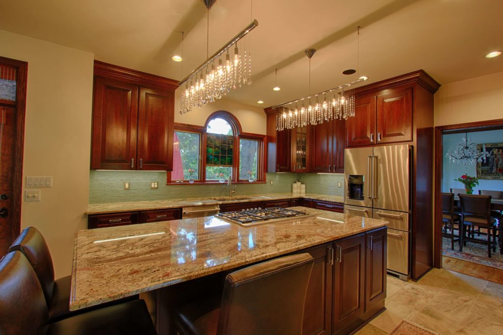 Kitchen remodel with large windows