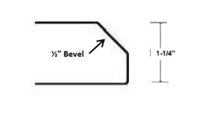 Countertop Half Inch Bevel Edge Profile