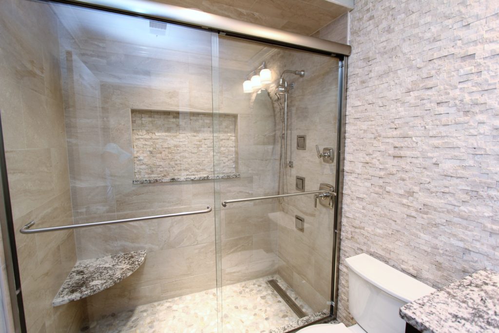 King bathroom remodel shower