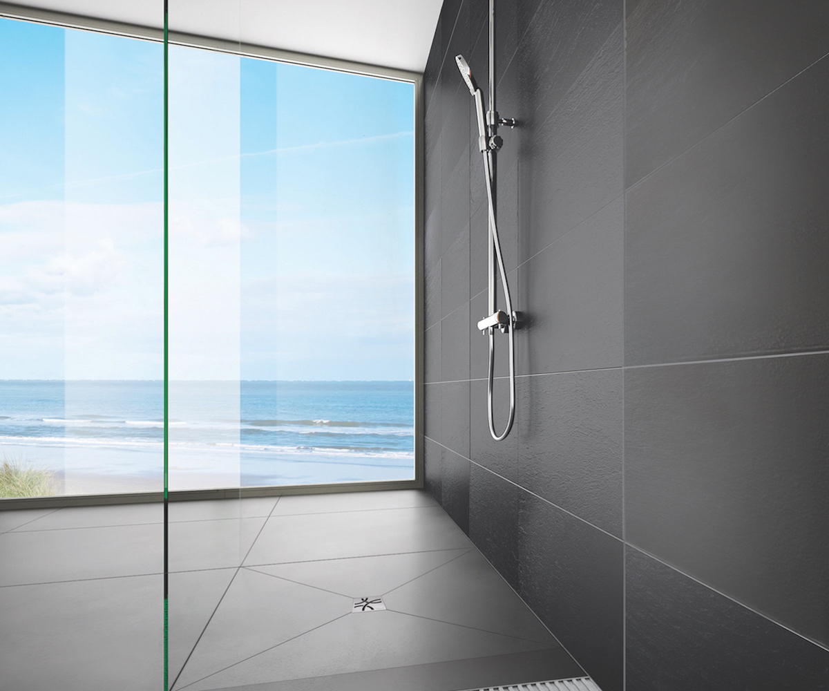 Walk in modern shower