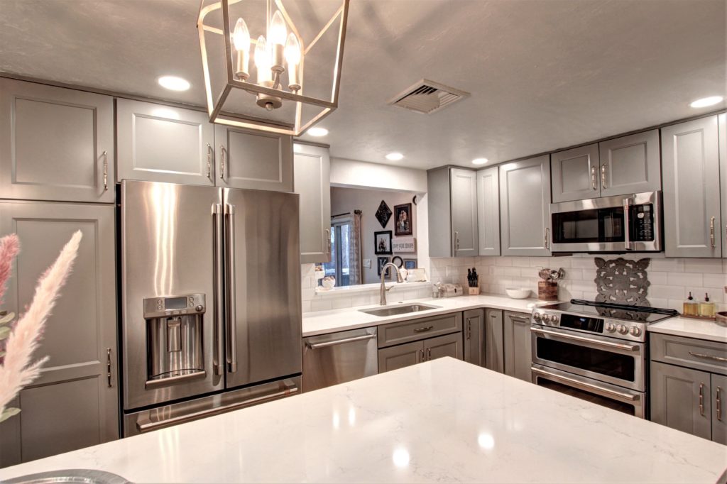 modern white large kitchen