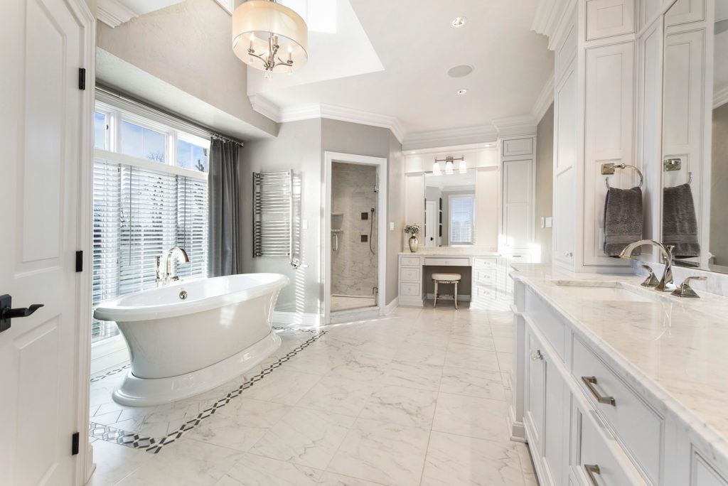 modern white large bathroom