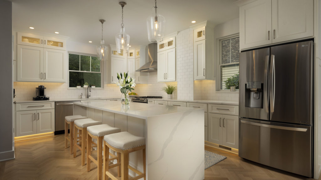 modern white large kitchen