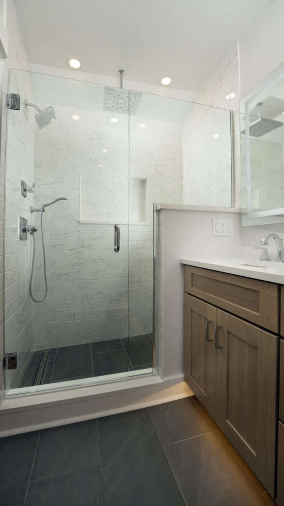 modern white large bathroom